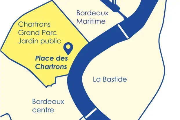 Localisation de la Place des Chartrons